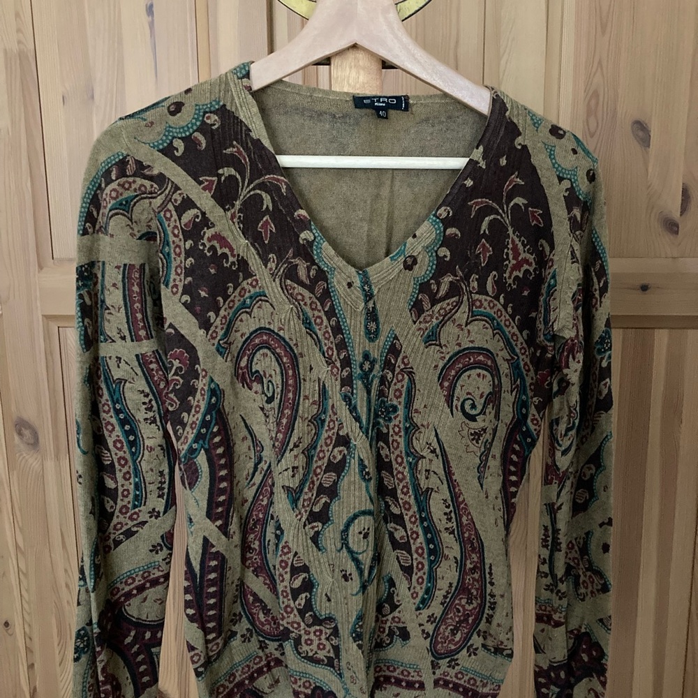 ETRO Milano Cashmere Blend Paisley Sweater